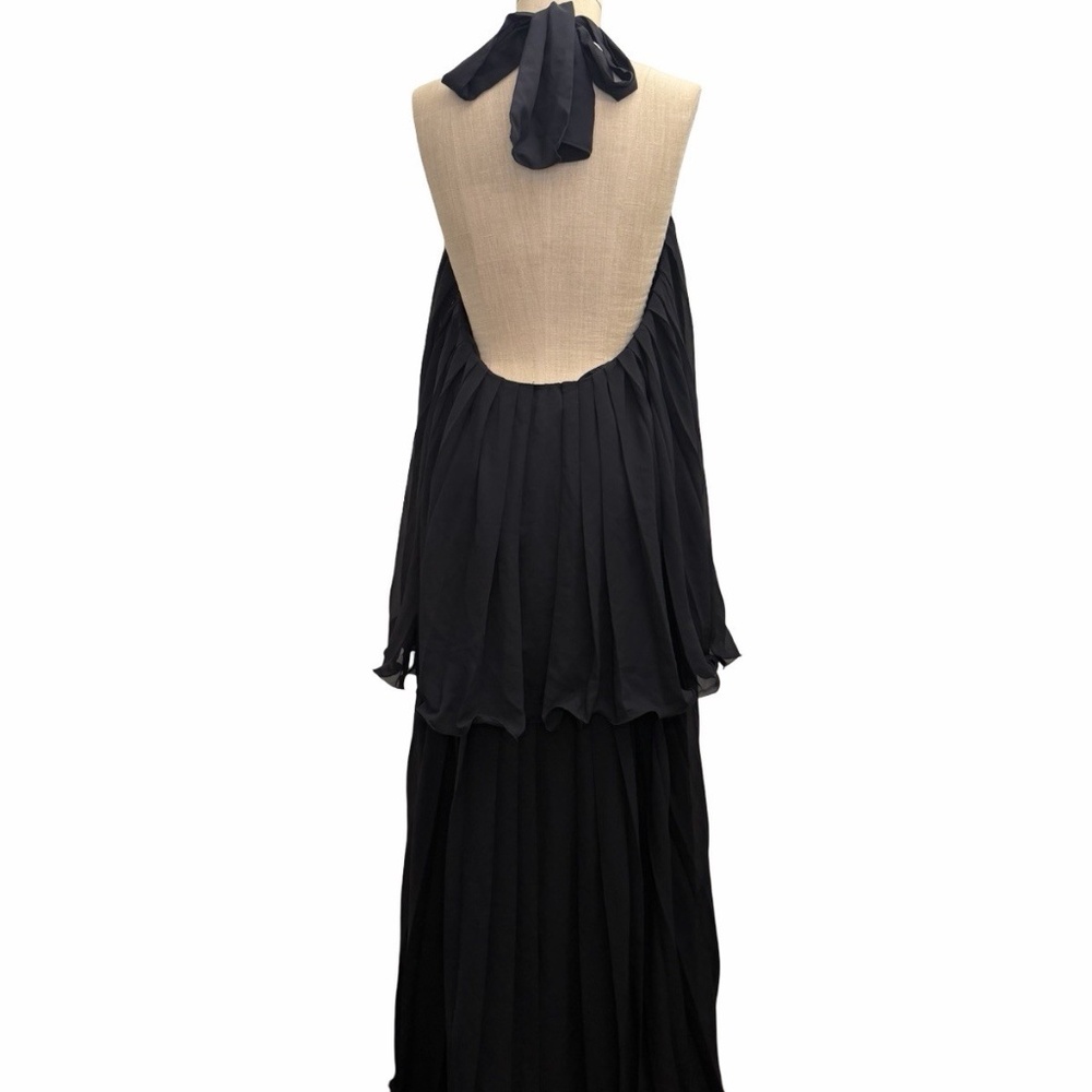 Missguided Black Halter Maxi Dress View 3